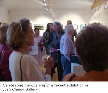 Celebrating the opening of a recent exhibition in Joan Clancy Gallery